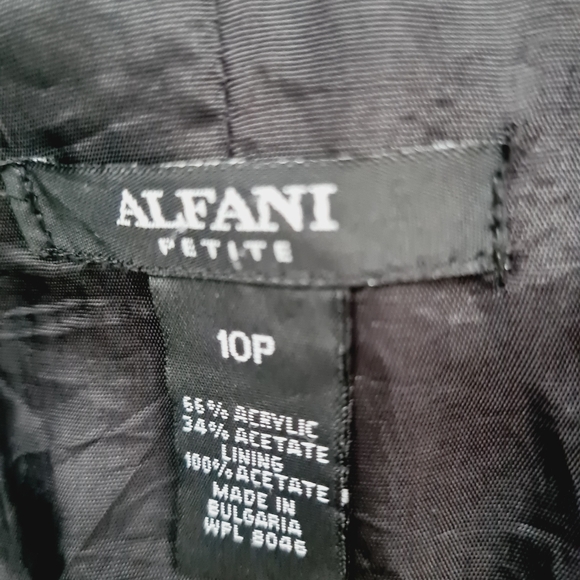 Alfani Houndstooth slim fit fully lined coat/ blazer. Color black/white. Size 10 - Picture 7 of 7